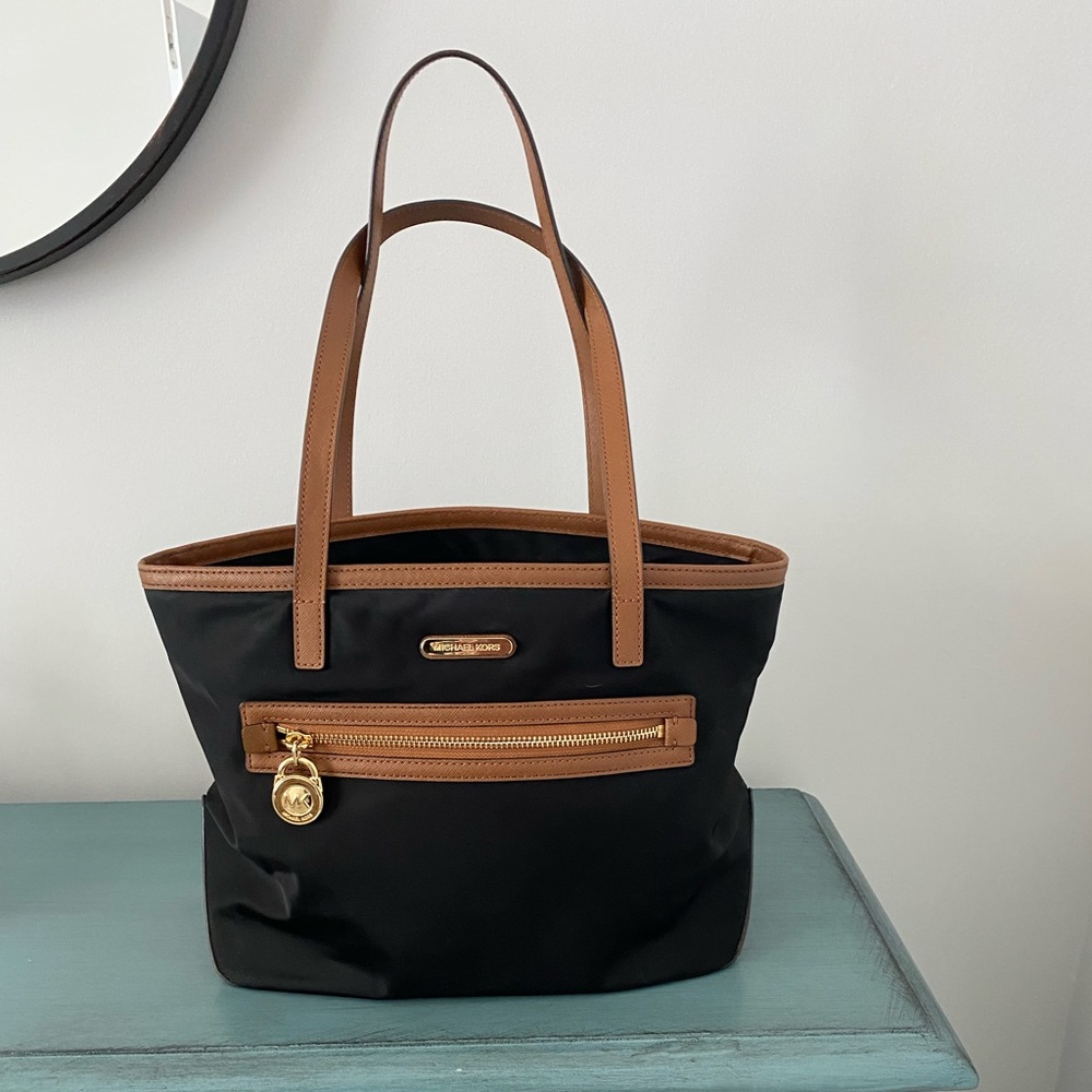 Black Michael Kors small nylon tote